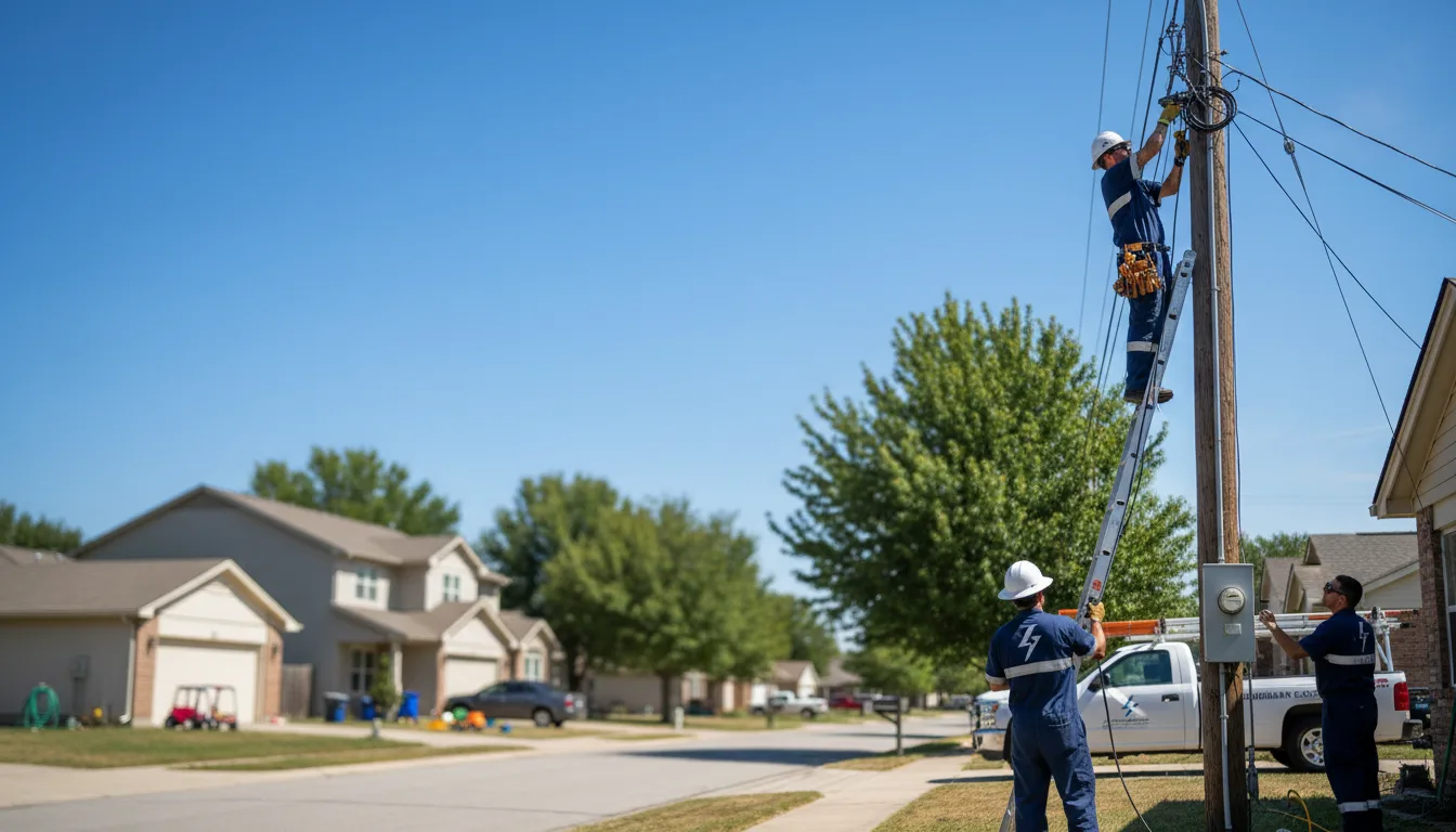 Residential electrician providing installation services in Rowena, TX